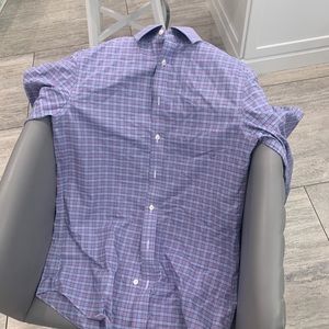 Button down light purple  checker shirt